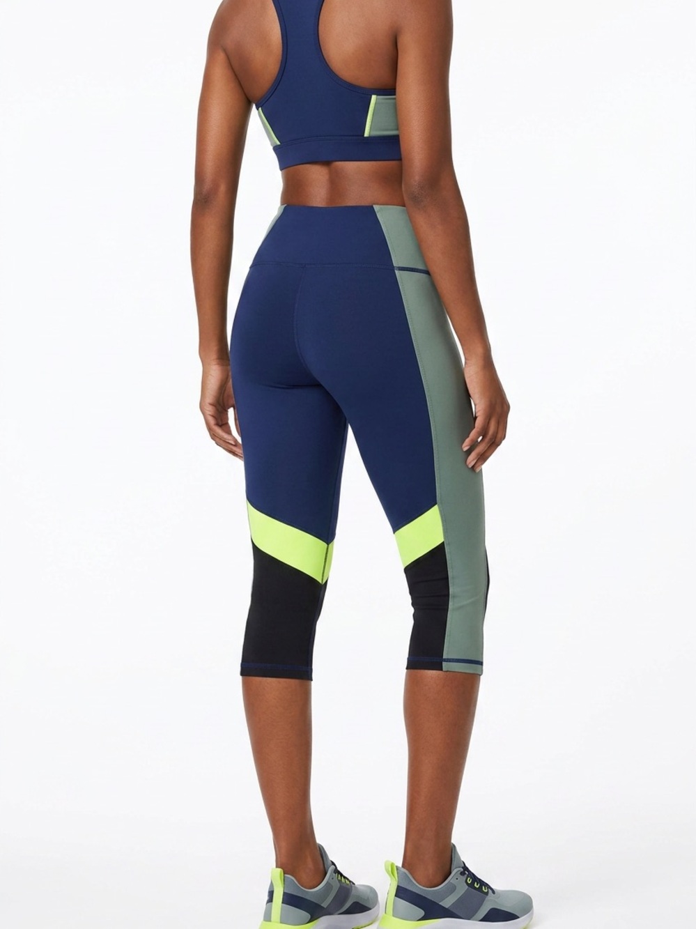 VICTORIA’S SECRET SPORT | Capri Cropped Blue & Green Leggings Women’s Size Small
